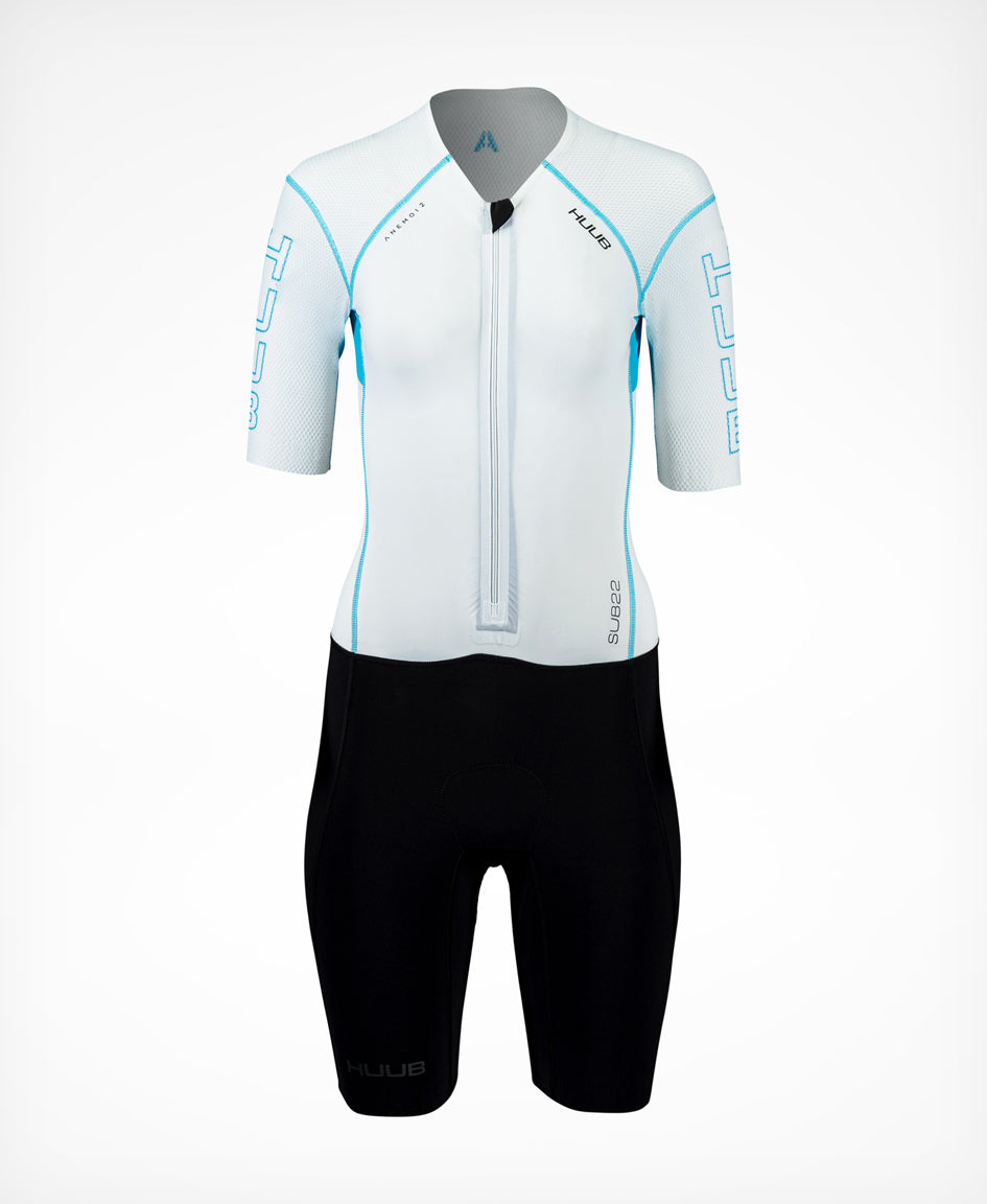 Anemoi 2 | SUB22 Aero Tri Suit White/Aqua - Women's