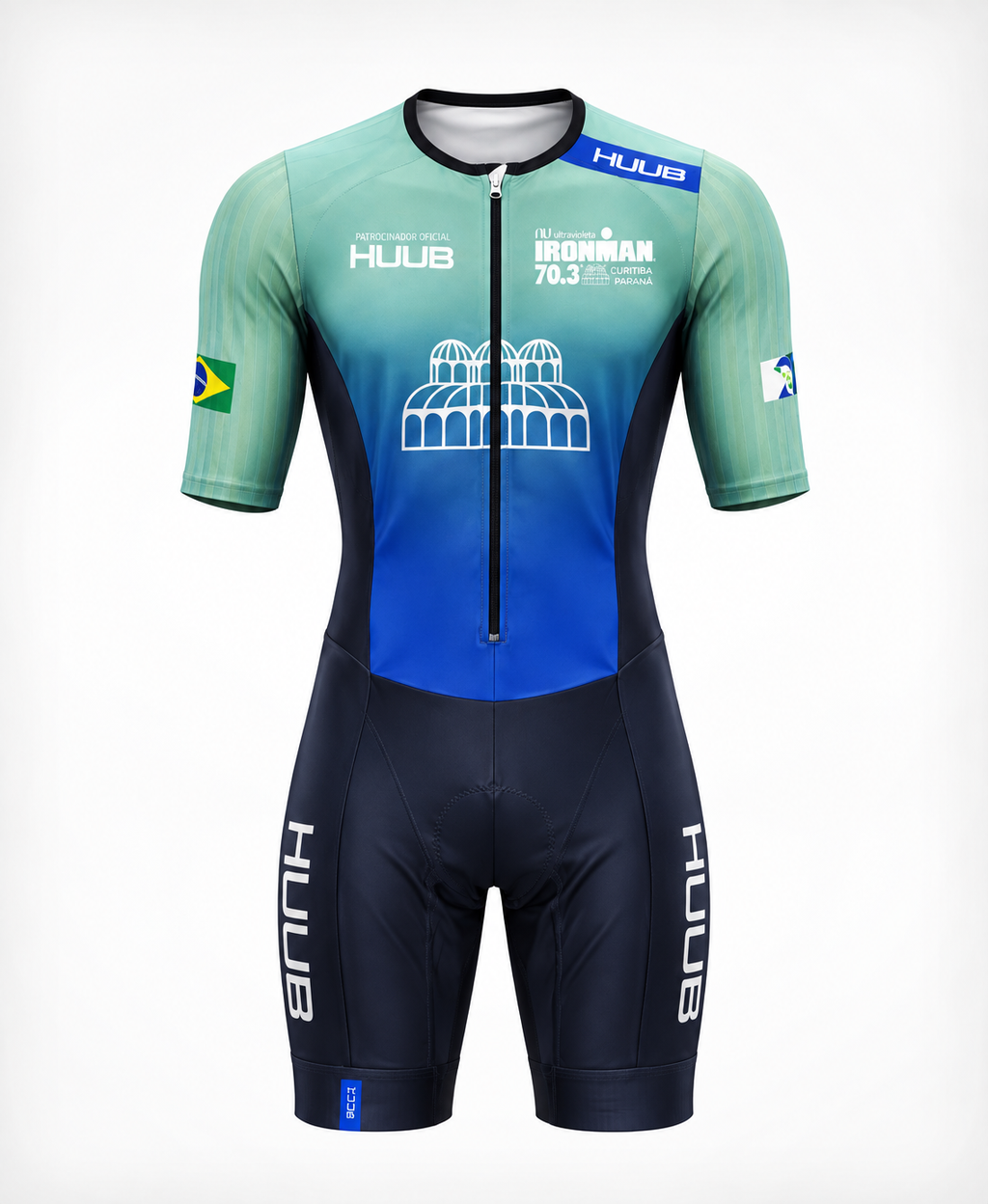 Macaquinho de Triatlo - HUUB Trisuit Oficial Ironman Curitiba Green - Masculino