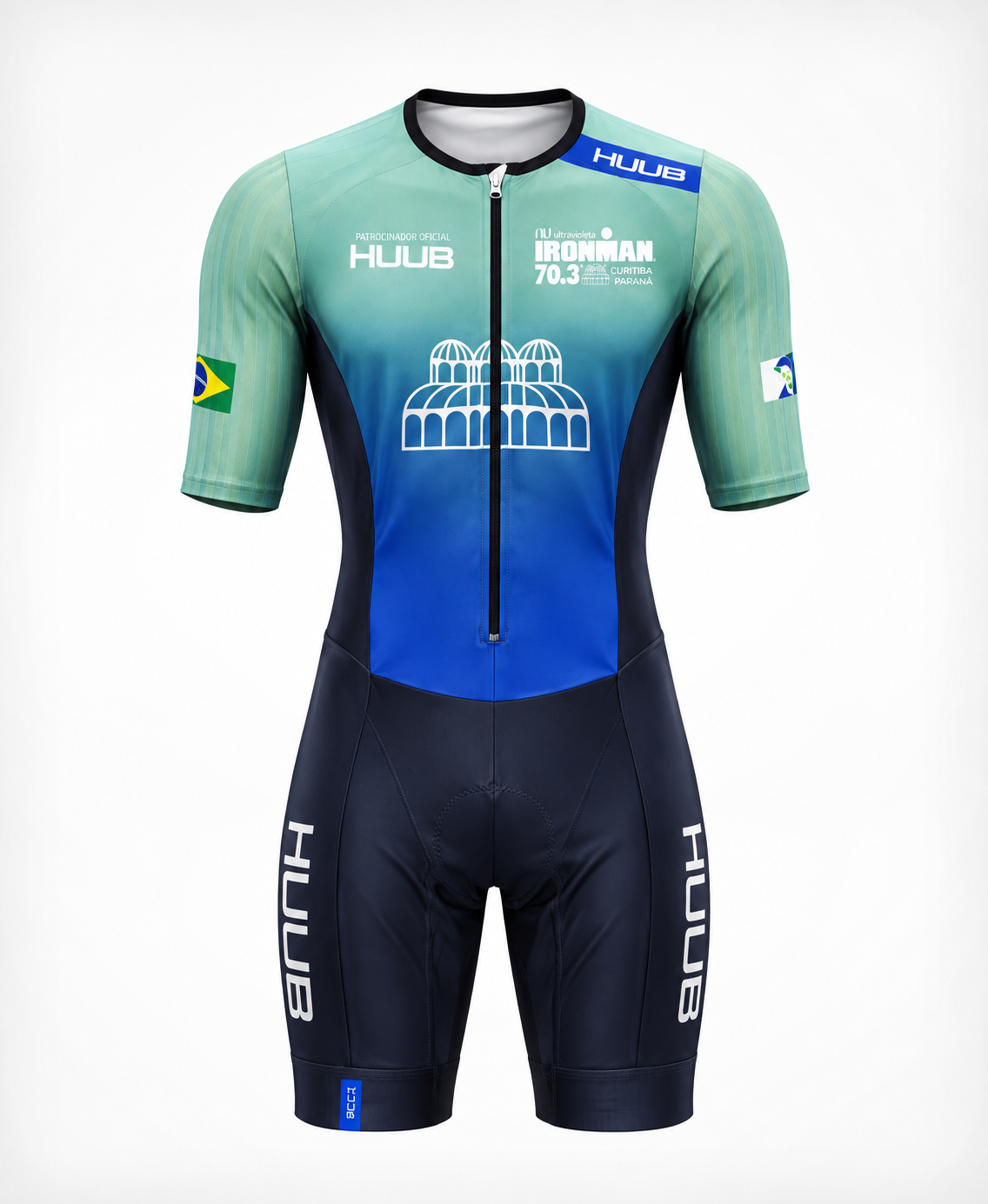Macaquinho de Triatlo - HUUB Trisuit Oficial Ironman Curitiba Green - Masculino