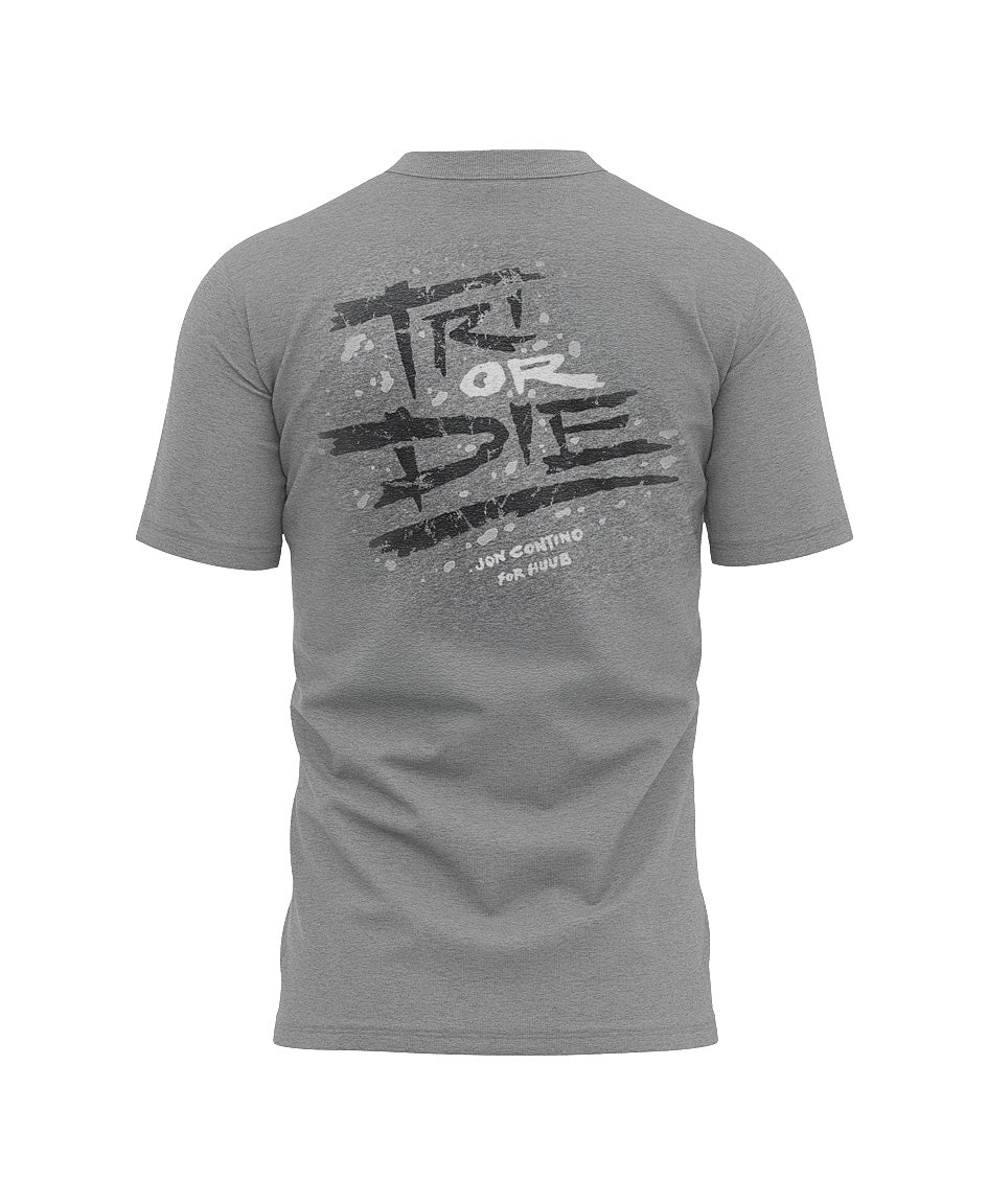 Tri Or Die T-Shirt Light Grey