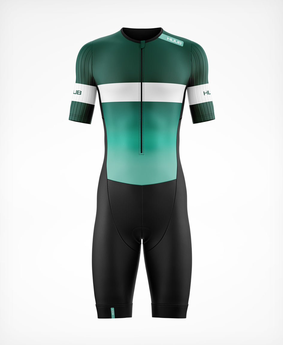 Macaquinho de Triatlo - HUUB Vista Aero Tri Suit Forest - Masculino