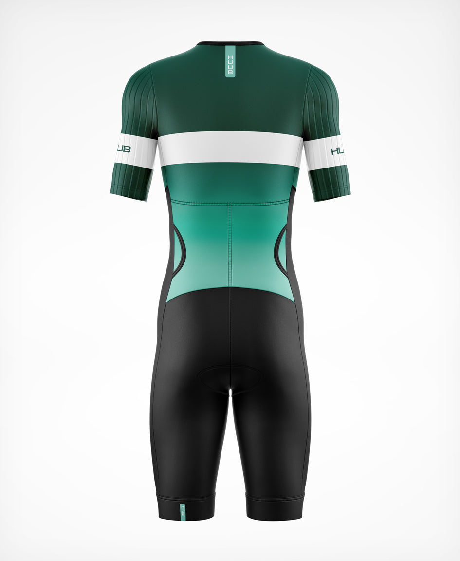 Macaquinho de Triatlo - HUUB Vista Aero Tri Suit Forest - Masculino