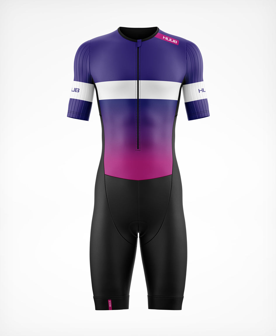 Macaquinho de Triatlo - HUUB Vista Aero Tri Suit Berry - Masculino