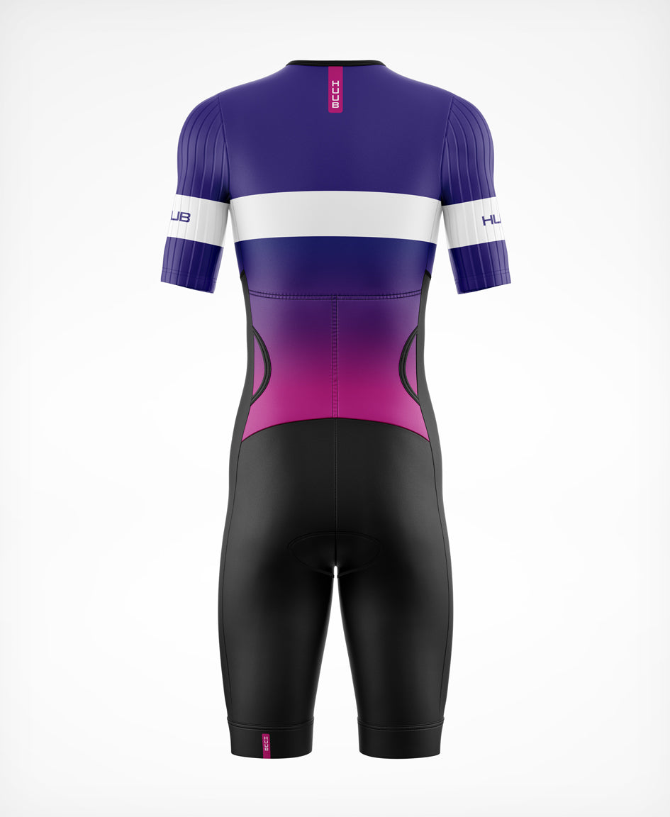 Macaquinho de Triatlo - HUUB Vista Aero Tri Suit Berry - Masculino